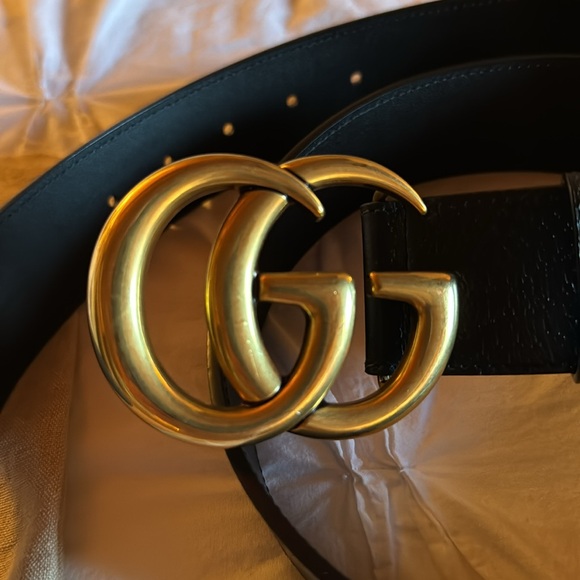Gucci 38mm double G leather belt authentic - Picture 2 of 5